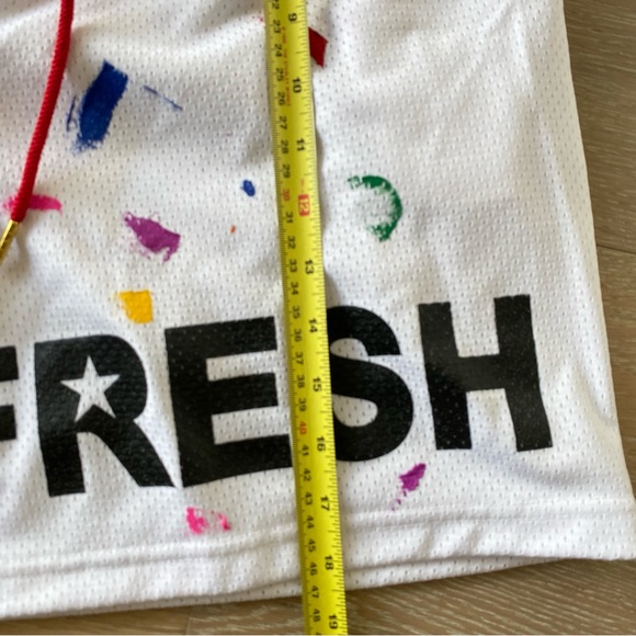 DEAD FRESH HOOP SHORTS - WHITE size large  30 to 32 waist fully stretched - Picture 9 of 10